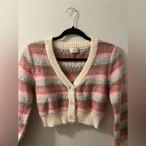 WILFRED Mohair Striped Cardigan